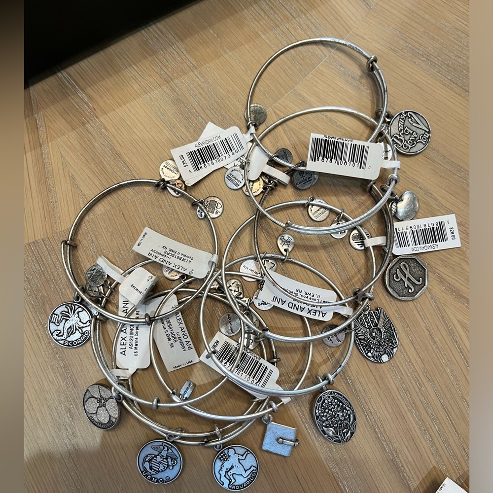 Alex and Axi bracelets silver qty 10